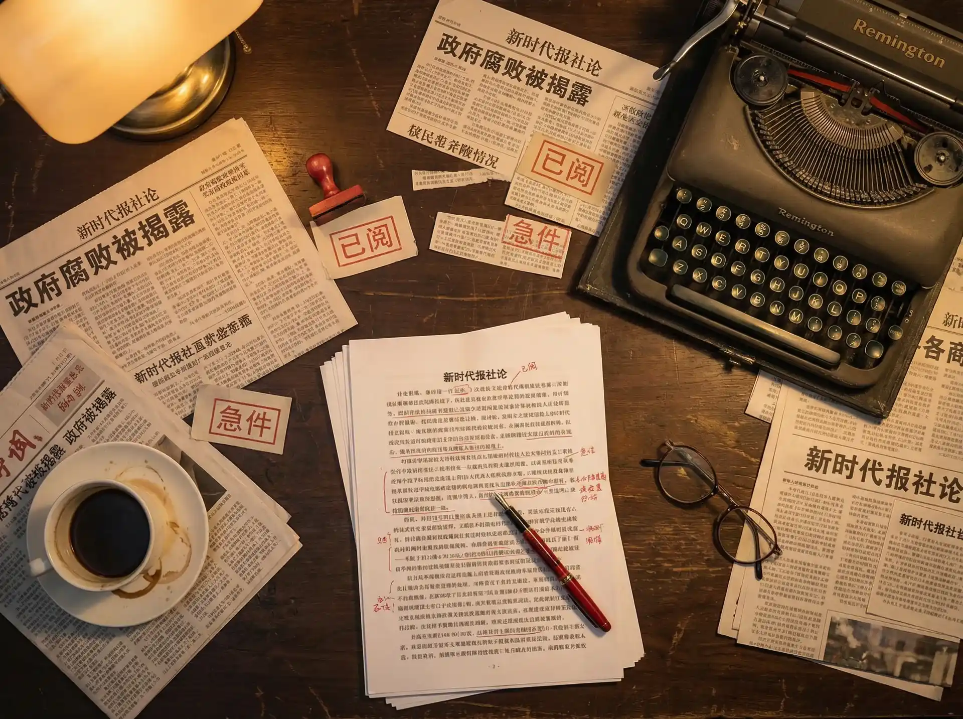 黑料吃瓜 - 报社编辑部工作场景